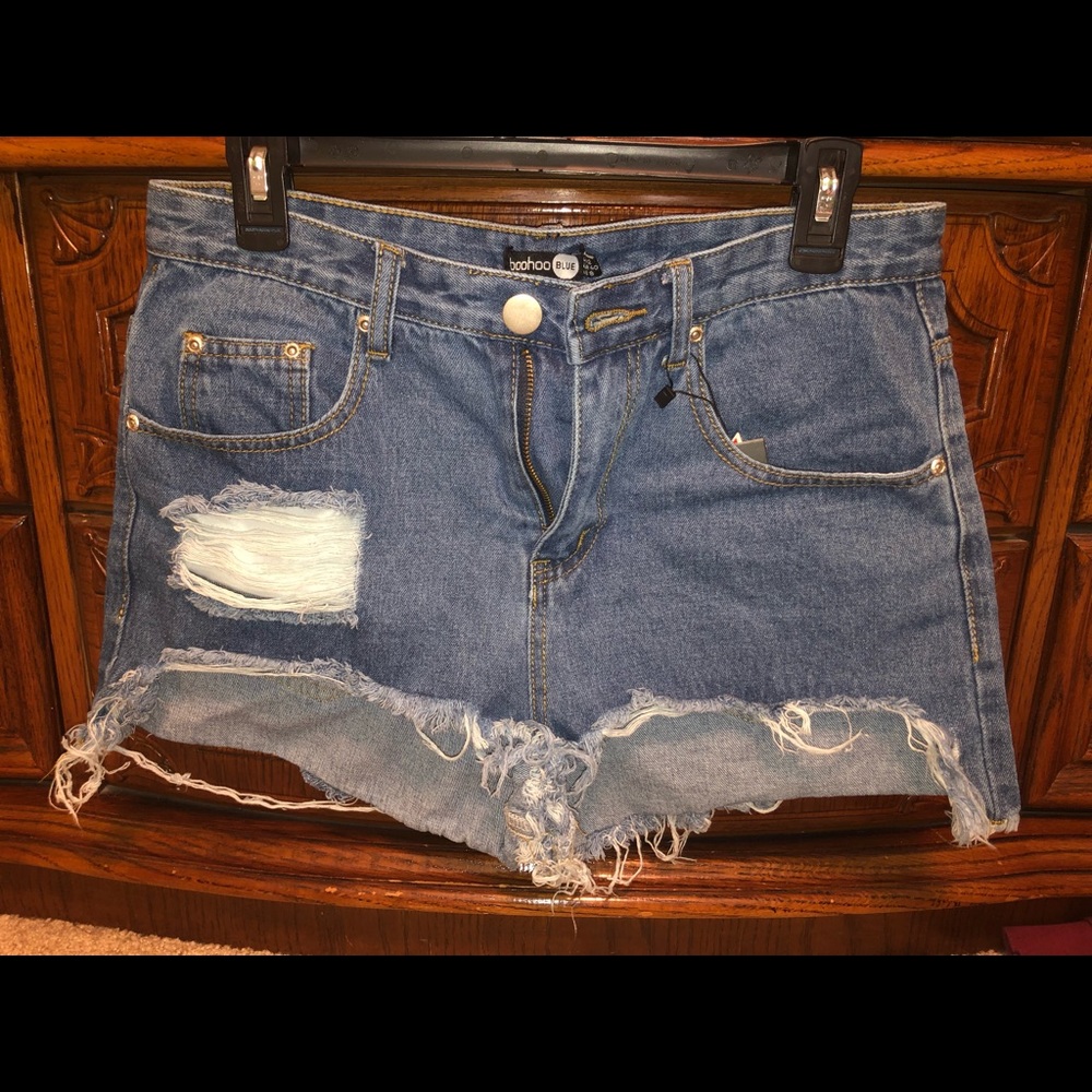 ripped jean shorts